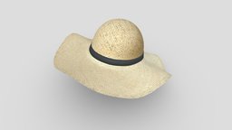 floppySummerHat_basic💮📷 floppy, vrchat, straw-hat, vroid, vroidstudio, floppy-hat