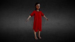 Girl in red in, red, legend, urban, spirit, story, girl, game, ghost, horror