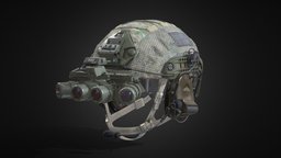 GPNVG-18 & Helmet nightvision, gpnvg, specialforces, peltor, helmet, military, comtacs, hearing_protection