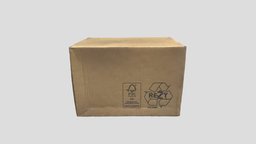 Small Cardboard Box - closed lidar, packaging, cardboard, box, cardboard-box, photogrammetry