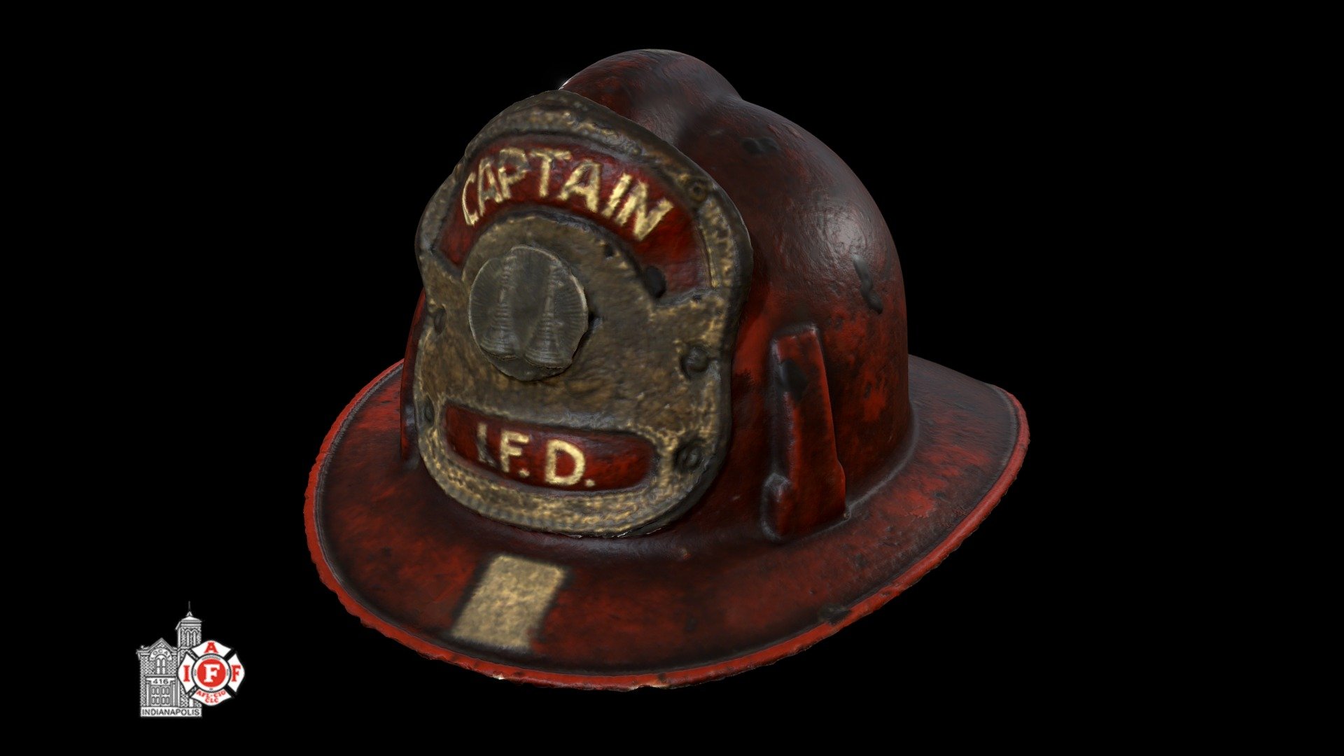 The helmet belonged to Wilson (Jake) Crawford. He had 30 years of service. Many of those years was at Station 32 in Broad Ripple (which is now on the historic register). He went up through the ranks to Captain. He was chauffeur for Jesse (Boots) Hutsell (Division Fire Chief) around 1970 and then spent his remaining years at Station 14, near the Children’s Museum.  He passed away suddenly the year he was to retire (Sept. 1979).

This item was 3D scanned using a Creaform Go Scan 50.

For more information about this object, feel free to visit: https://www.visitindy.com/indianapolis-firefighters-museum-historical-society