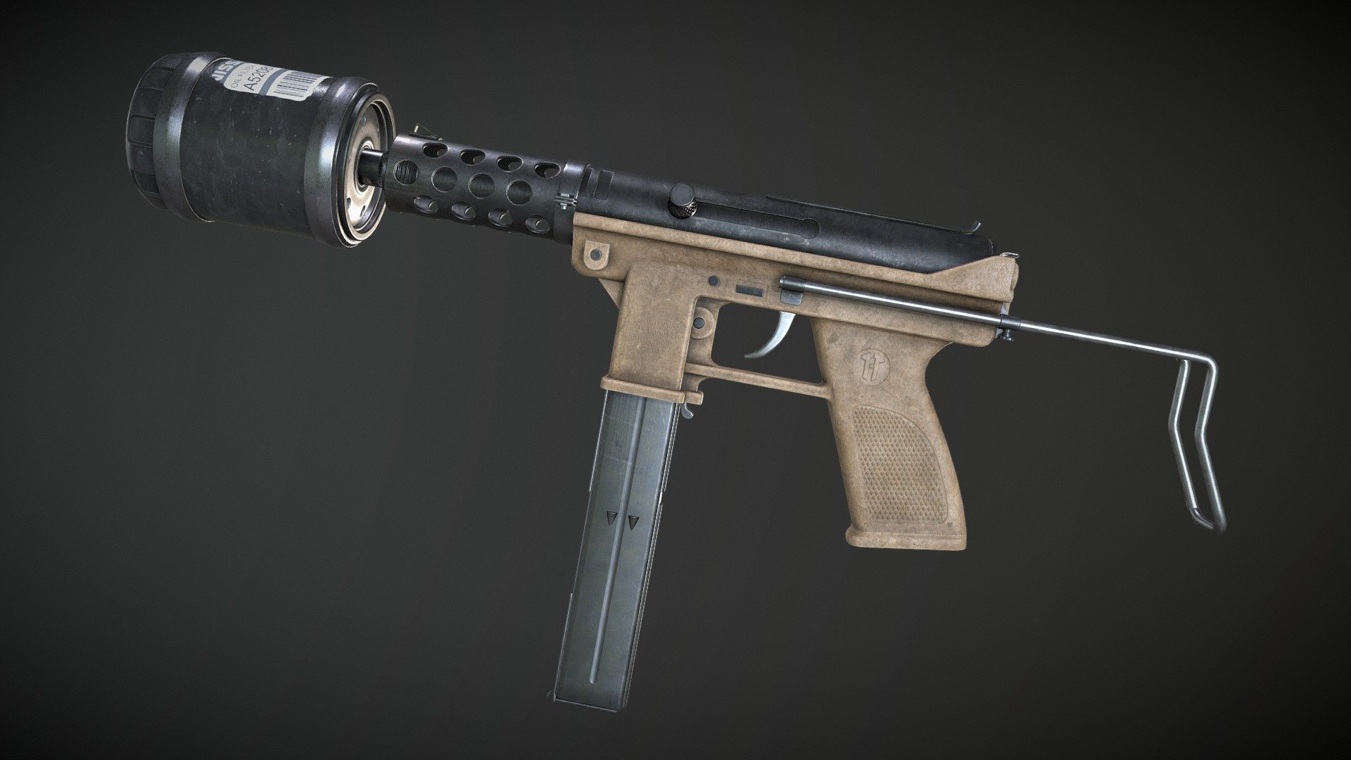 A game ready postapocalyptic Tec-9 with an Oil-Filter as a silencer substitute.

If other file formats are needed, send me a message.