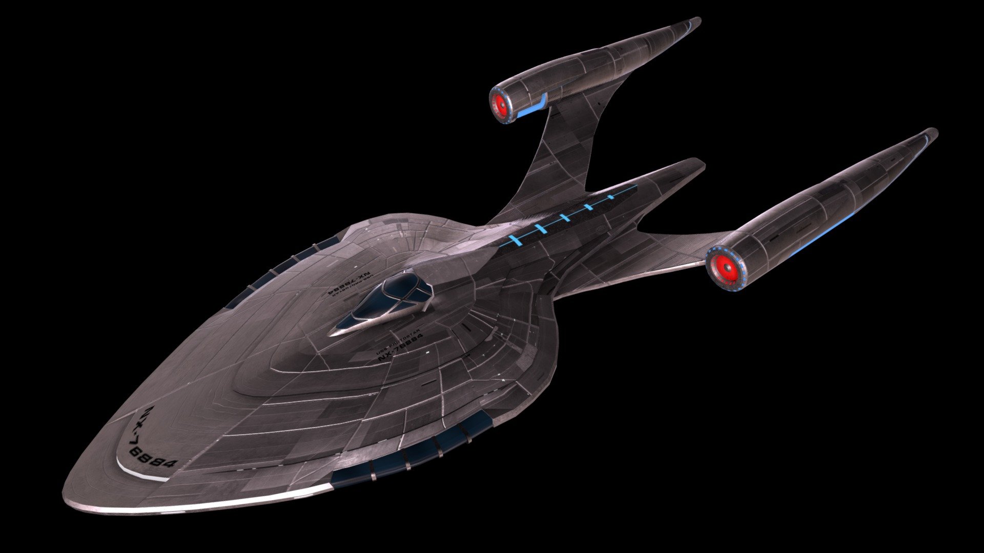 My fanmade 3D model of the USS Protostar seen in Star Trek: Prodigy Season 1!
Based on an original design by John Eaves, Nuen Studio and Ben Hibon.