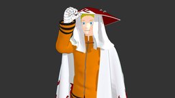 Naruto naruto, 3d-modeling, hokage