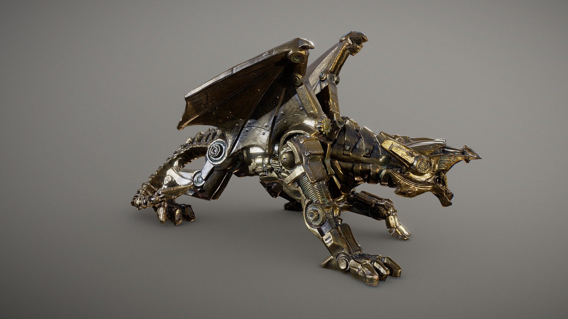 Steampunk Dragon Statue

10