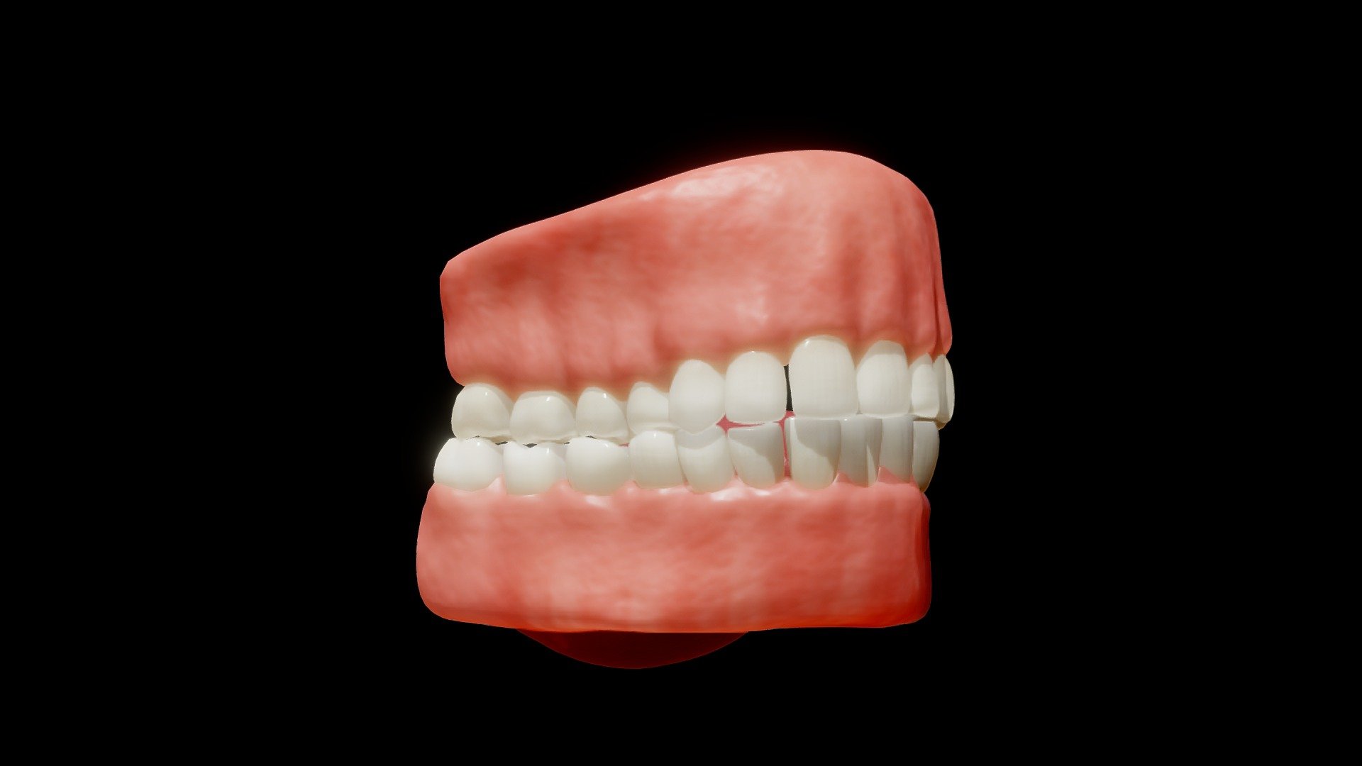 Originally modeled in Zbrush2021



Advanced Format C4D
Other Format OBJ STL 3DS FBX + Scene render Marmoset Toolbag 4



Mouth Teeth texture :
- BaseColor
- Metallic
- Roughness
- Normal
- Ambient Occlusion



SCALE:
- Model at world center and real scale:
       Metric in centimeter
       1 unit = 1 centimeter



Texture resolution 4096x4096



Poly Count :
Polygon Count - 48850
Vertex Count - 24487
No N-Gons