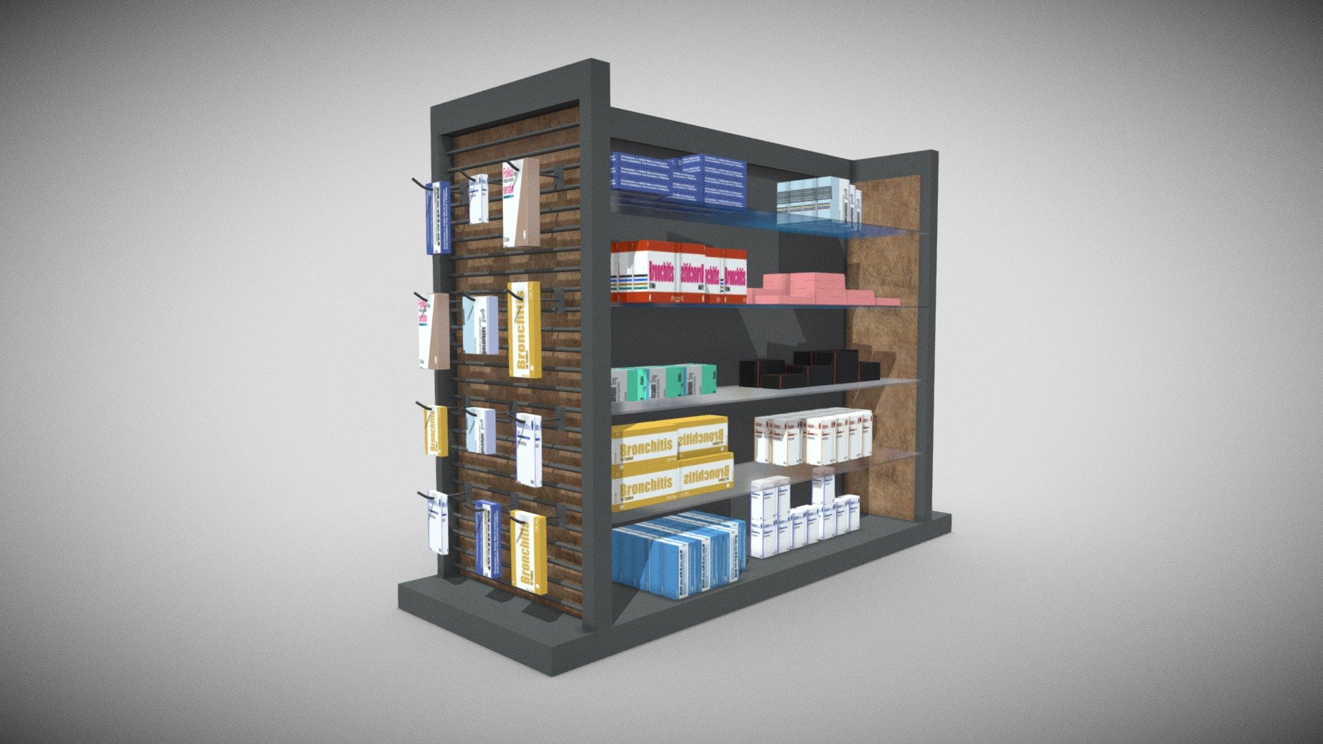 The medicine stand can be an impressive element for your projects. realistic appearance and material, easy handling, low polygon.
