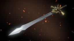 Rebellion sword (Devil may cry series) demon, prop, dwarf, medieval, hero, rebellion, lord, greatsword, lordofthering, devilmaycry, 3d, sword, knight