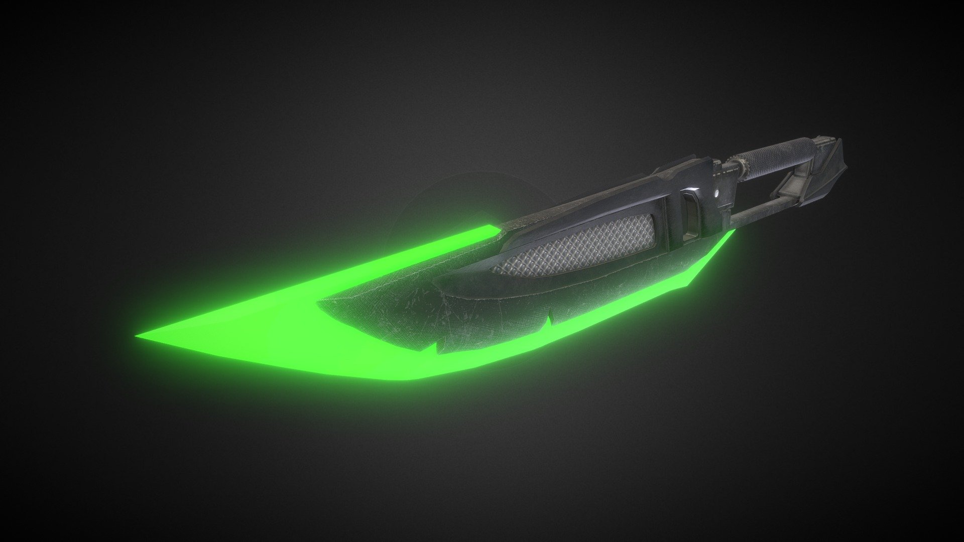 Futuristic knife with plasma blade in high definition. Optimized textures 2048x2048 PNG without quality loss. The blade has separate customizable material.

Includes textures:

- Albedo

- Metallic

- Normal

- AO

- Roughness