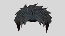 Anime Hair (Short Style B) short, hair, red, undercut, robin, crown, brown, split, pink, middle, manga, woman, blonde, shaved, uni, fringe, haircut, shag, taper, hairstyle, bangs, fashin, cartoon, man, female, male, anime, black, curtained, demian