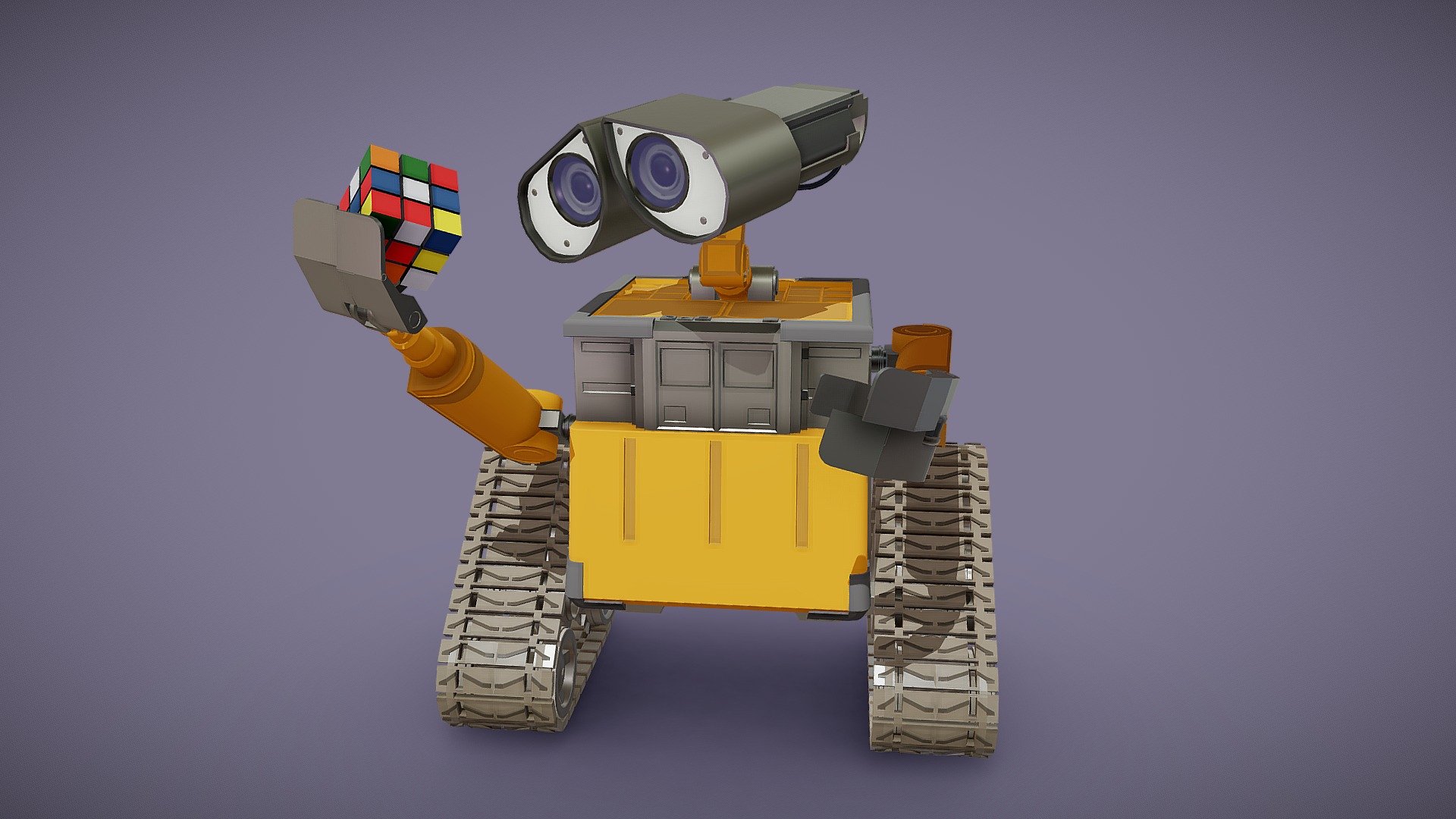 Hallo my name is Sergey Kadykov (Vivern), and I’m a student of XYZ school - course DraftPank. 
This is a course asset model (Detailed Draft) from the cartoon Disney Pixar - Wall-E