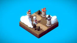 Towerino: Tower defense towerdefense, gamedev, diorama, indiedev, chesspiece, handpainted, lowpoly, blender3d, gameart, animated