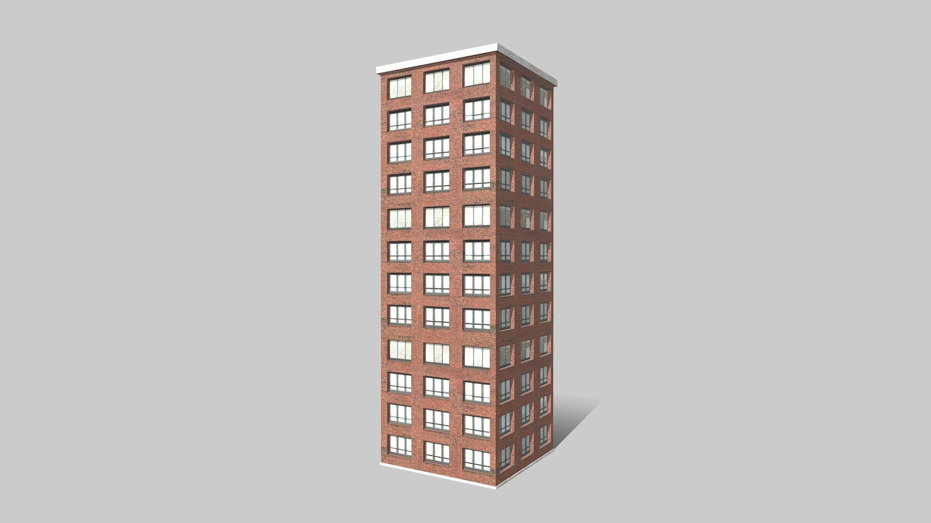 Low-poly, photorealistic 12-floor building designed for animations, games, renders, and other projects! This meticulously crafted model maintains high visual quality while ensuring optimal performance. Its carefully optimized polygon count allows for smooth real-time rendering in games and seamless integration into various projects. The attention to detail in textures and materials brings out stunning realism, making it ideal for architectural visualizations, animations, and virtual experiences. 

Includes




Blender Project

Cinema 4D Project

Teture (2k)

Obj

Fbx

For Unreal Engine, Maya, 3D Max, Unity and more, you just need to import the obj or fbx and the texture!

One or more textures on this 3D model have been created with photographs from Textures.com. These photographs may not be redistributed by default; please visit www.textures.com for more information.