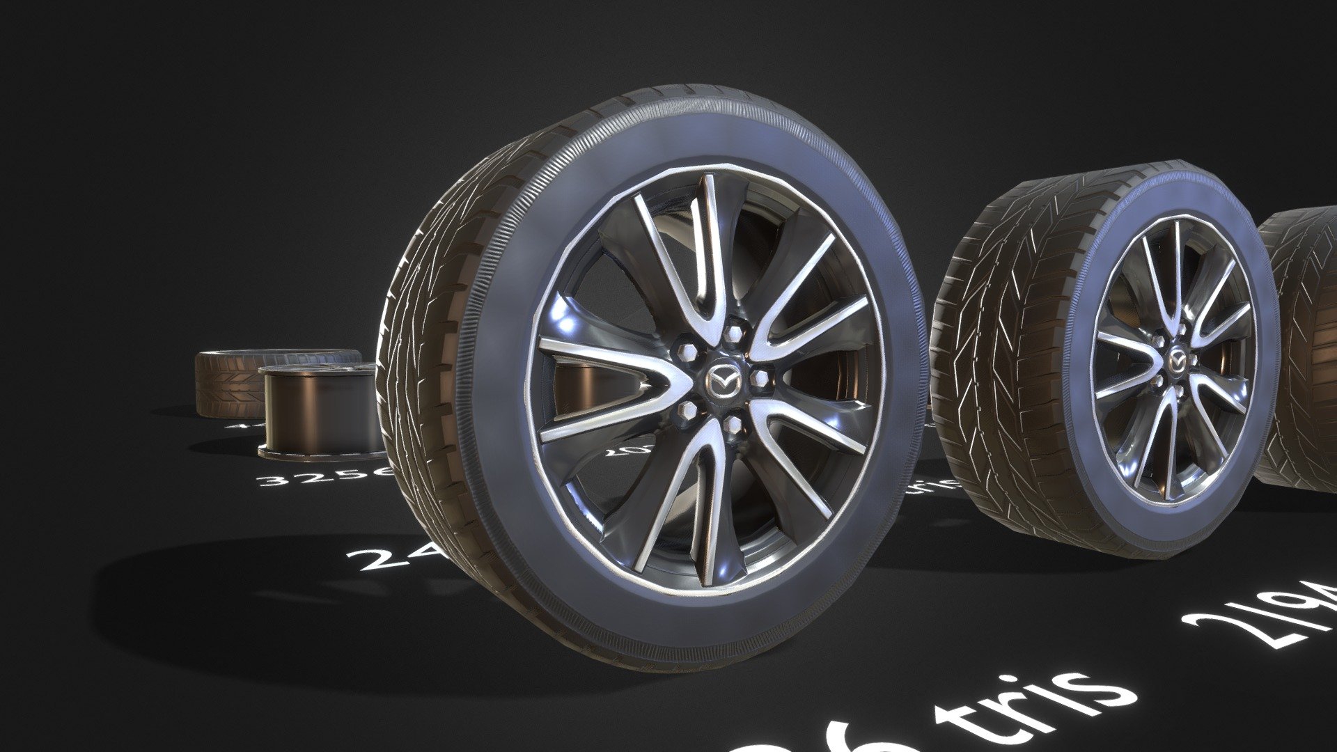 I hope you liked it!

Model made to practice a little about hard surface!

Wheel specification:





Texture (sketchfab): 1024px




Texel Density:11.345px/cm (1024px)
(You can change it to reduce the Texel density!)



**You’ll get the following: **





Lowpoly file (.FBX); With LODs




Highpoly (.FBX)




Color, Metallic, Roughness, Ambient Occlusion, Normalmap Textures;



Reference image:

