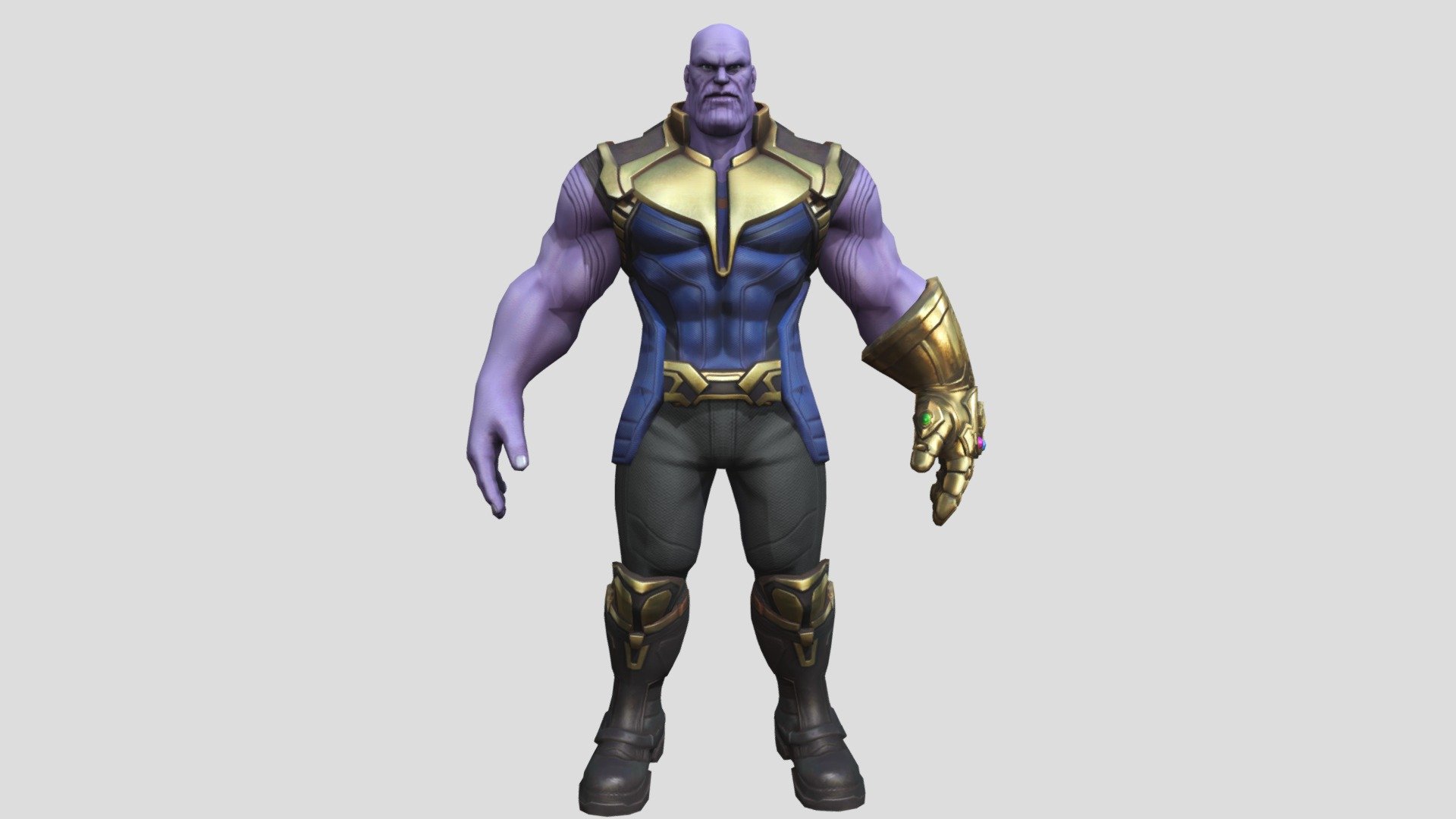 This is Thanos A Most Familiar Villan in Marvel That Everyone See it's Appereance.This is Perfectly Textured And Rigged You Can Download it And use on Your Animations.
