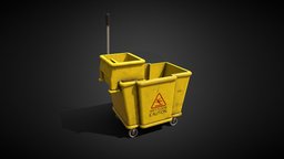 Mop Bucket Asset bucket, prop, game-ready, mop, asset