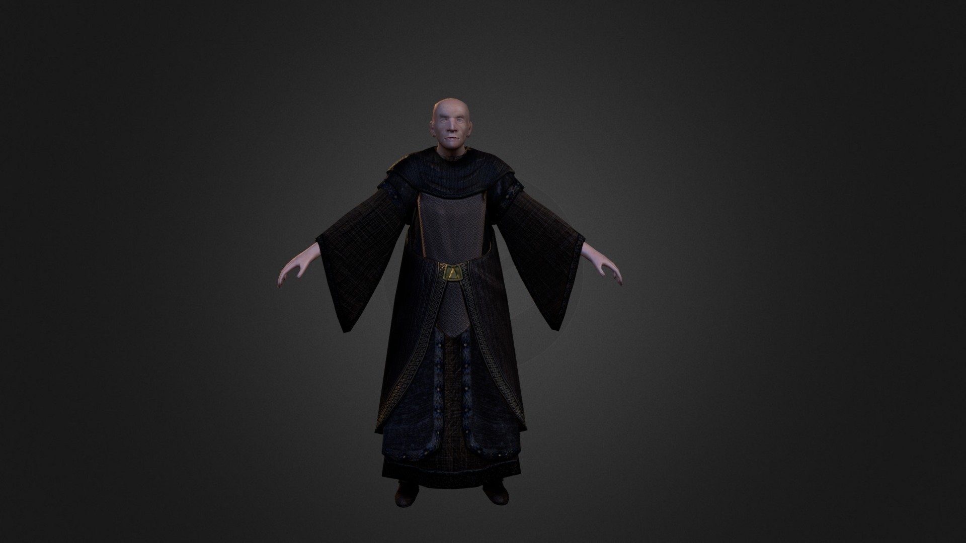 A 3d model of a medieval old man.

Available for purchase at https://www.turbosquid.com/3d-models/medieval-old-man-01-new-913584
