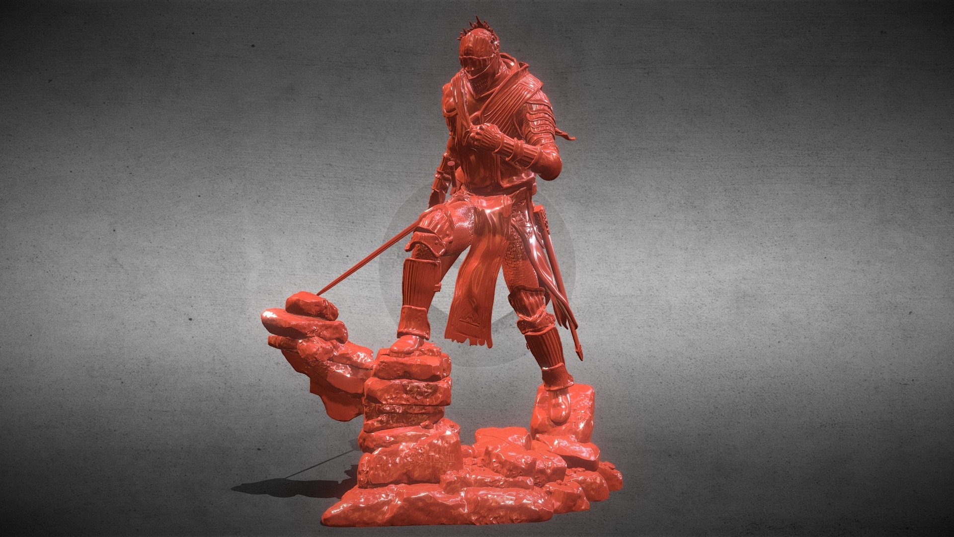 A sculpture of Dark souls 3 souls of cinder fan art ready for 3d print I separated each part for easy 3d print I included the STL, OBJ, and ZBrush Tool if you need 3D Game Assets or STL files I can do commission works.