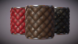 Substance Designer - Padded Leather leather, worn, procedural, padded, substance-designer, substance, texture, pbr, material