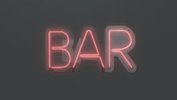 Bar - Neon Sign bar, modern, led, text, photo, cute, other, club, font, loft, tube, electronic, electronics, sign, window, letter, decor, neon, script, lettering, nameplate, backlight, pointer, decoration, street, light, wall