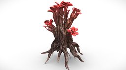 Alien Plant Fantasy Mushroom Tree tree, plant, field, forest, grass, fiction, mushroom, organic, organism, coral, foliage, alien, substancepainter, substance, fantasy, noai