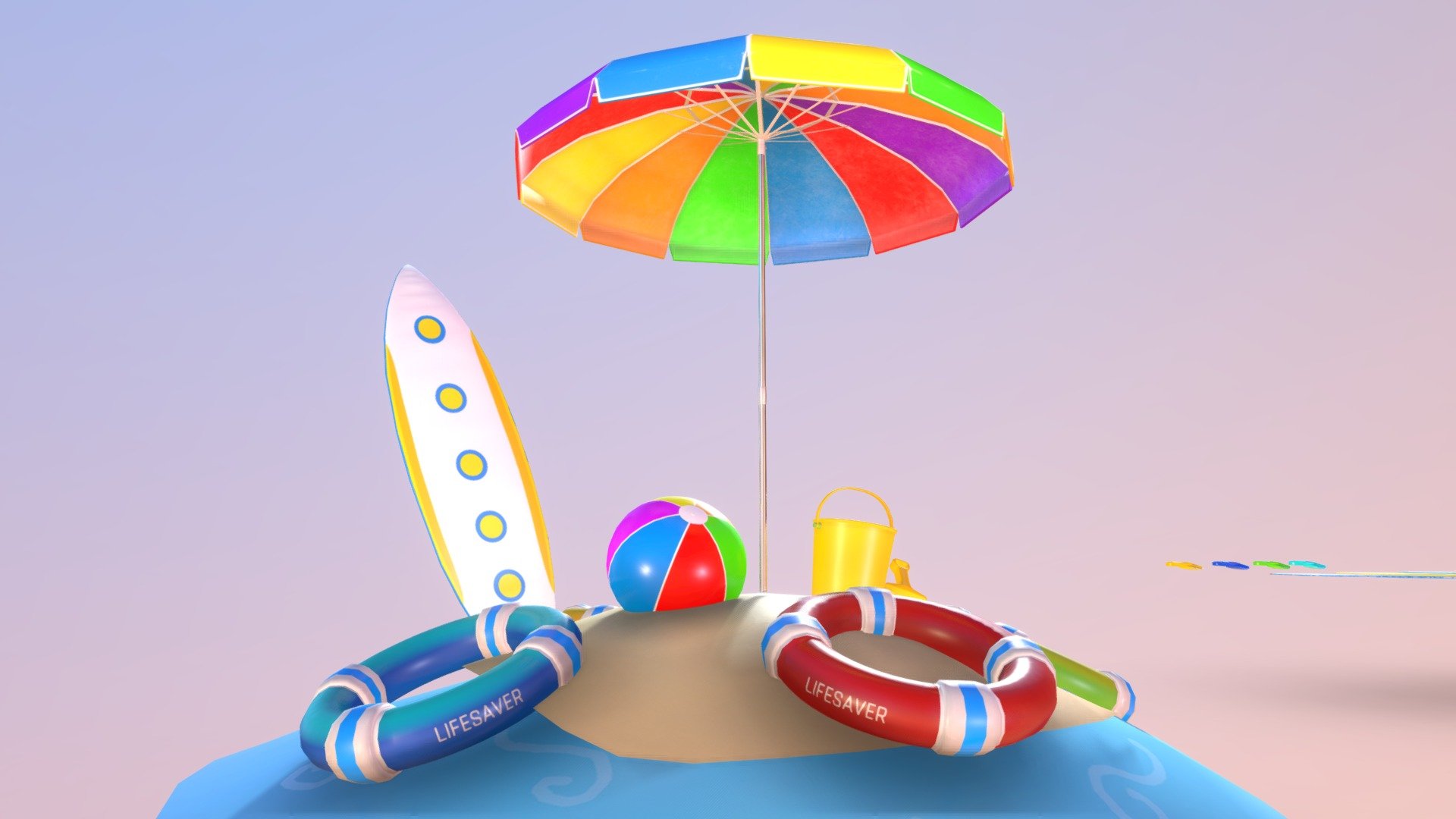Includes:




FBX + .BLEND files [Scene Showcase with all you see in the viewer]

FBX + .BLEND files [Individual exports at origin 0,0,0] - Pivots were placed in OK or usable location.

Scale: it is relative to the Unreal 4 manequinn size

Some variations for some props for colors/textures

UV Unwrapped

Naming Conventions: SM_ / M_ / T_

Textures 2K PNG: PBR [Basecolor, Metallic, Occlusion, Normal and Roughness]

Textures UNREAL 2K PNG: [BC, N, ORM]

Poly Count: 

Showcase Scene [same as viewer]: 33,322 tris

All Props Range: 128  - 1536 tris

Download additional file to access PBR Textures, Individual Model Exports and Unreal Packed Textures

I am including the Unreal GamePack for 4.26.2 Uasset Folder as an extra/bonus, Sold/Included as is. Includes very basic master material and material instances to change color, desaturate color or change stuff like roughness, scene with props included, day and another. Mostly automatic LODs, lightmaps and collisions. Some stuff tweaked a little bit.
