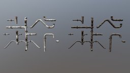 Low Poly Pipes 1 Pack kit, valve, steampunk, pipe, gas, sewer, oil, pump, set, garage, transport, architectural, basement, tube, petrol, industry, network, natural, collection, chemical, fuel, water, station, pipeline, refinery, plumbing, liquid, kitbash, pumps, drain, pumping, elbow, engeneering, lables, hydrolic, architecture, steam, textured, construction, industrial