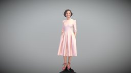 Elegant mature lady in dress 395 style, archviz, scanning, people, fashion, business, pink, dress, realistic, woman, heels, elegant, realism, middle-age, posing, femalecharacter, mature, short-hair, realitycapture, lowpoly, scan, female, lady, highpoly, scanpeople, deep3dstudio, scanphotogrammetry
