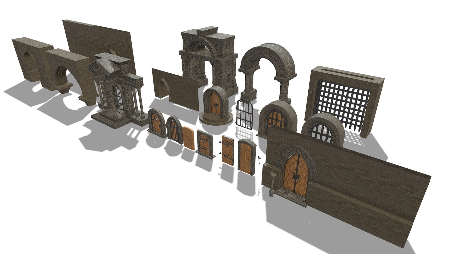 Stone Doors, Doorways &amp; Arches
Realtime ready Stone Doors, Doorways &amp; Arches, setup with PBR textures &amp; clean topology for use in 3d development.

Blender file added as a additional file and available after purchase as seen in the image below







More in our Historic Collection

More in our City Collection

Check out our Main Collections

Large collection of 20 door models. Using tiled textures so easy to swap out for other bricks, woods or metals depending on your projects requirements.