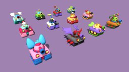 SugarTanks - Player Skins cute, tanks, tank, mobilegame, colorful, lowpolymodel, lowpoly, blender3d, gameart, gameasset, stylized, gameready