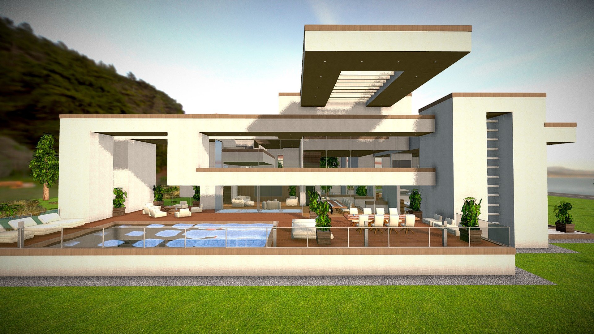 Working on moving my store to https://www.fab.com/sellers/SHCreations
Build your own very detailed low poly houses/villas/mansions with a very modern interior and exterior featuring matching furniture and foliage quick and easy with this &lsquo;'SHC Modern Mansion Kit'' (This kit is based on the SHC Spanish Modern kit) 
The mansion in the images demonstrates what is possible with these assets and is added to this kit for free! 
The main purpose of the mansion is to be used as a tutorial house to see how the constructive parts are fit together. 



Technical details: (some technical details are shown in the images too) 




The constructive parts are designed to fit perfectly on a 2x2m grid. 

The wall parts are only 1 meter tall, this makes comples split level designs possible. 

Every single asset (exept for the complete mansion) has 2 UVmaps: 1. materials (textures) 2. non-overlapping and optimised for lightmapping and other maps.
