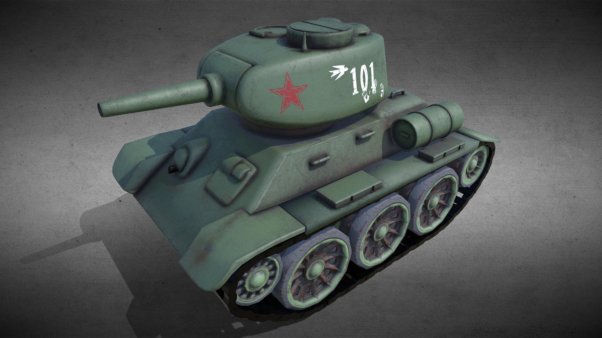 
Mini T34-85 Russian Tank


https://www.fab.com/listings/ebb0e021-bd2d-4579-8224-0a74800a7611

Mini T34 model with 2k textures. Stylized to give it child toy look. Made with Blender 2.8 for game development and animation use. 

Model characteristics:
- quad based topology (few n-gons and tris)
- uv unwrapped ( non-overlaping)
- 2k textures PBR:
   Diffuse,Metalic,Roughness,BumpMap,NormalMap

Thanks for viewing. Likes, comments and requests welcome.