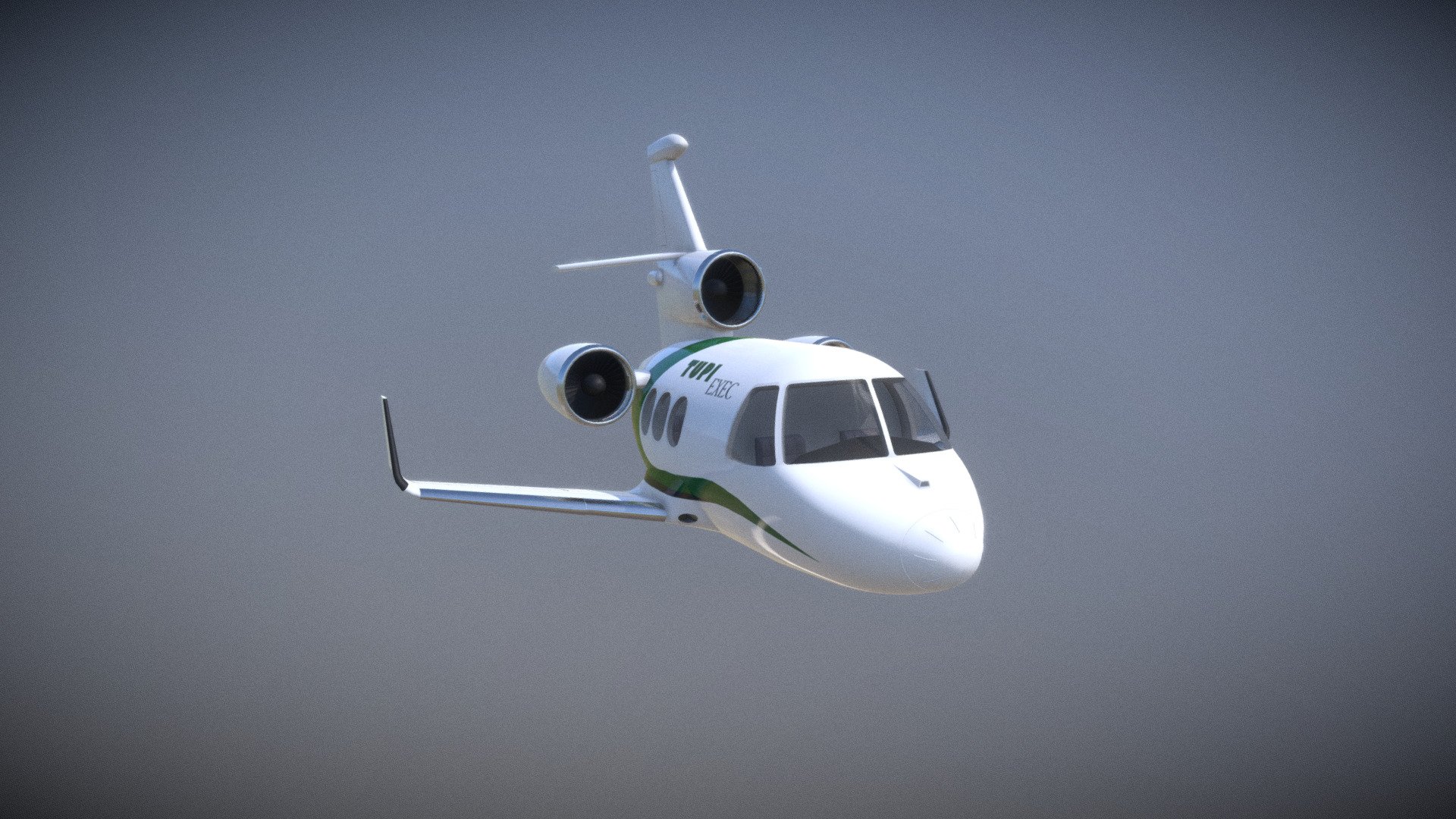 Cartoonized Dassault Falcon based on concept from Galeria Crescenti Facebook page, The Super Pinguino 7X