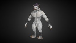 Drizzlebone b3d, guildwars2, feline, anthro, vrchat, charr, substancepainter