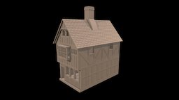 WIP British Tudor style building 28mm wargames scenery, 3dprintable, 3d-printing, 28mm, wargames, 32mm, building