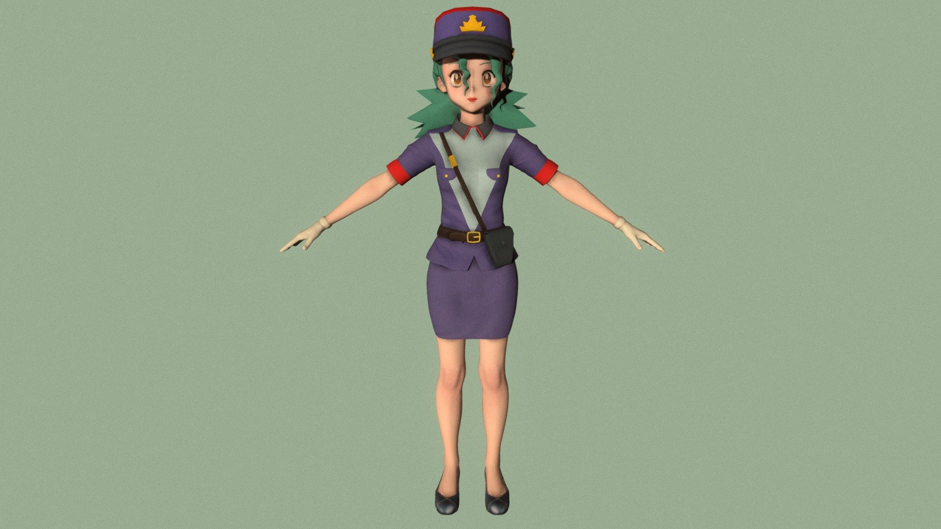 T-pose rigged model of anime girl Jenny (Pokemon).

Body and clothings are rigged and skinned by 3ds Max CAT system.

Eye direction and facial animation controlled by Morpher modifier / Shape Keys / Blendshape.

This product include .FBX (ver. 7200) and .MAX (ver. 2010) files.

3ds Max version is turbosmoothed to give a high quality render (as you can see here).

Original main body mesh have ~7.000 polys.

This 3D model may need some tweaking to adapt the rig system to games engine and other platforms.

I support convert model to various file formats (the rig data will be lost in this process): 3DS; AI; ASE; DAE; DWF; DWG; DXF; FLT; HTR; IGS; M3G; MQO; OBJ; SAT; STL; W3D; WRL; X.

You could purchase my model at: bit.ly/41y1JDe

And I can make commission models.

If you have any questions, please contact me via my email 3d.eden.project@gmail.com.