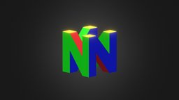 Nintendo 64 Logo legend, princess, link, switch, pikachu, 3dprintable, nintendo, toad, yoshi, n64, luigi, logo, 64, kirby, nintendo64, 3dprinter, pika, peach, thelegendofzelda, character, 3dprint, 3d, blender, man, super, zelda, mario