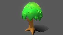 Stylized Tree tree, plant, vegetation, stylised, nature, cartoontree, stylizedtree, cartoon, lowpoly, stylized