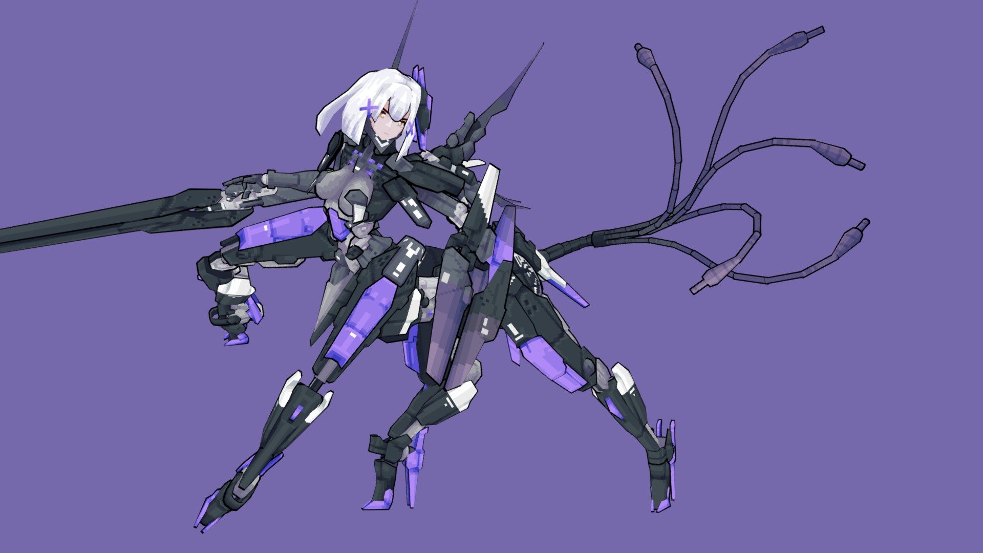 Centaur form of Rosetta, a character from the game Punishing Gray Raven in a lowpoly style. IH-31C, Rosetta, humanoid-hybrid Construct manufactured by the Arctic Route Union.
Rosetta uses a transformable spear as her primary means of combat and is a highly mobile and powerful Construct. She can transform into a human-form Construct through casting off her centaur module.
Change animations for different poses.