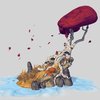 Patch of Heaven - The White Tree dae, tree, red, grass, mushroom, orange, white, painted, cartoony, island, patch, water, colors, nature, painterly, colorful, birch, illustration, howest, canopy, olmo, potums, gg2016, vivid, overpaint, cartoon, photoshop, zbrush, free, stylized, fantasy, leaves, download, hand