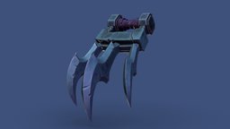 Stylized Combat Claws claws, claw, weapons-game-objects-3d-models, substancepainter, weapon, 3d, weapons, blender, blender3d, zbrush, stylized, noai