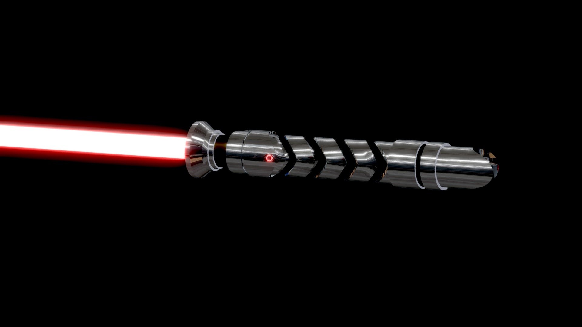 A lightsaber fit for none other than a Sith Lord, Darth Nihilus. A replica lightsaber from the beloved Kotor series that was used by the Lord of Hunger.