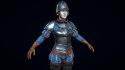 Female Guard Armor body, armor, armour, armored, soldier, guard, woman, troops, conquistador, knight-armor, character, helmet, military, female, fantasy, knight, steel