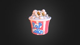 Small Pop Corn bucket cinema, bucket, small, pop, movie, popcorn, corn, substancepainter, substance