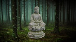 Buddha Statue - (Dhyana Mudra) buddha, ue4, dhyana, mudra, pbrtexture, pbr-texturing, unity, low-poly, 3d, scan, 3dscan, gotama, dhyana-mudra, noai