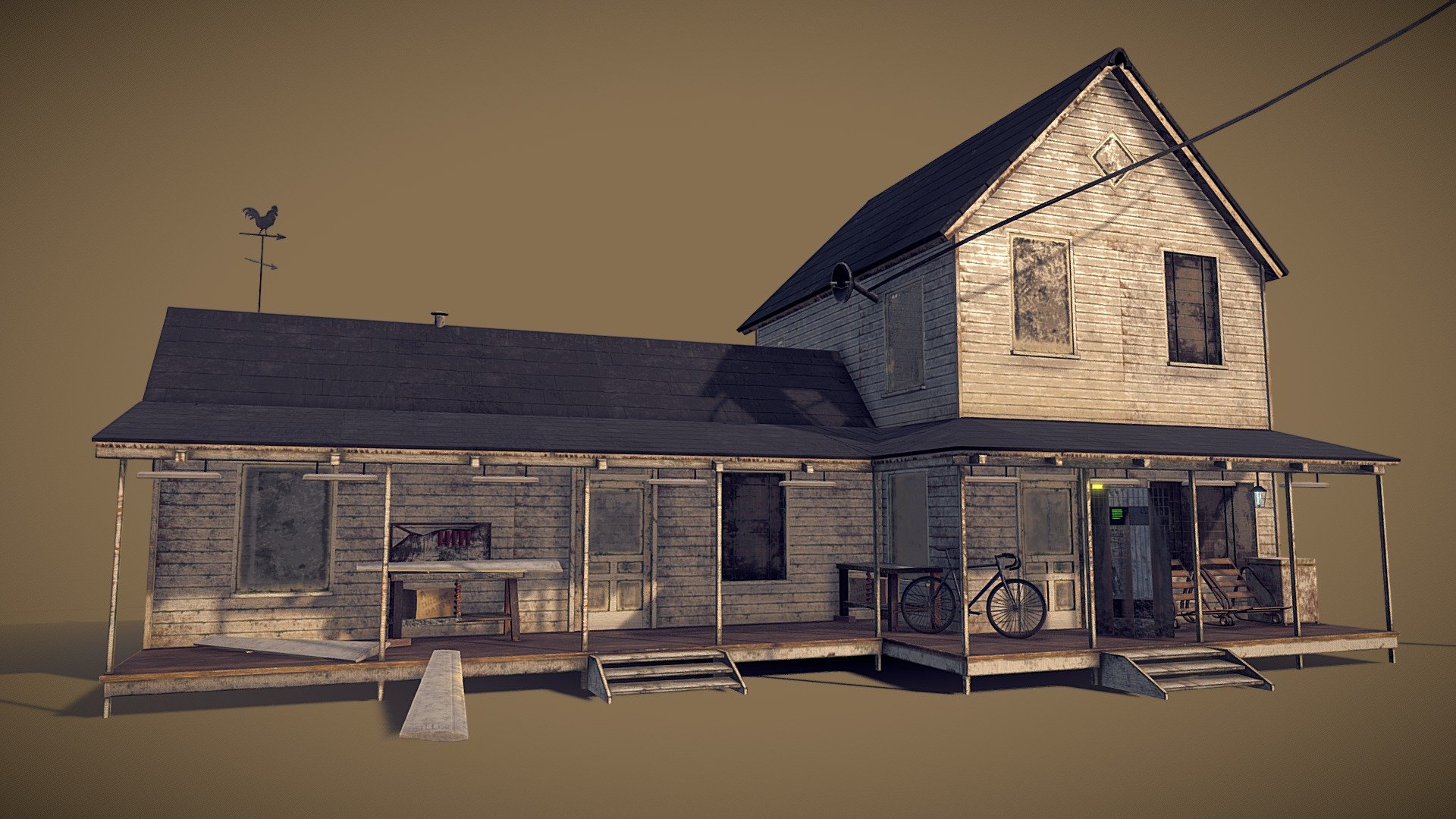 Here i have made the house from the Interstellar. This hosue is done modularly but at this time the mod kit isnt avalable becuase its for a much bigger project but thos house does include everything

This project isnt about 16 hours in at the minuete and everything is done either inside of Maya 2023 or Substance 3D painter