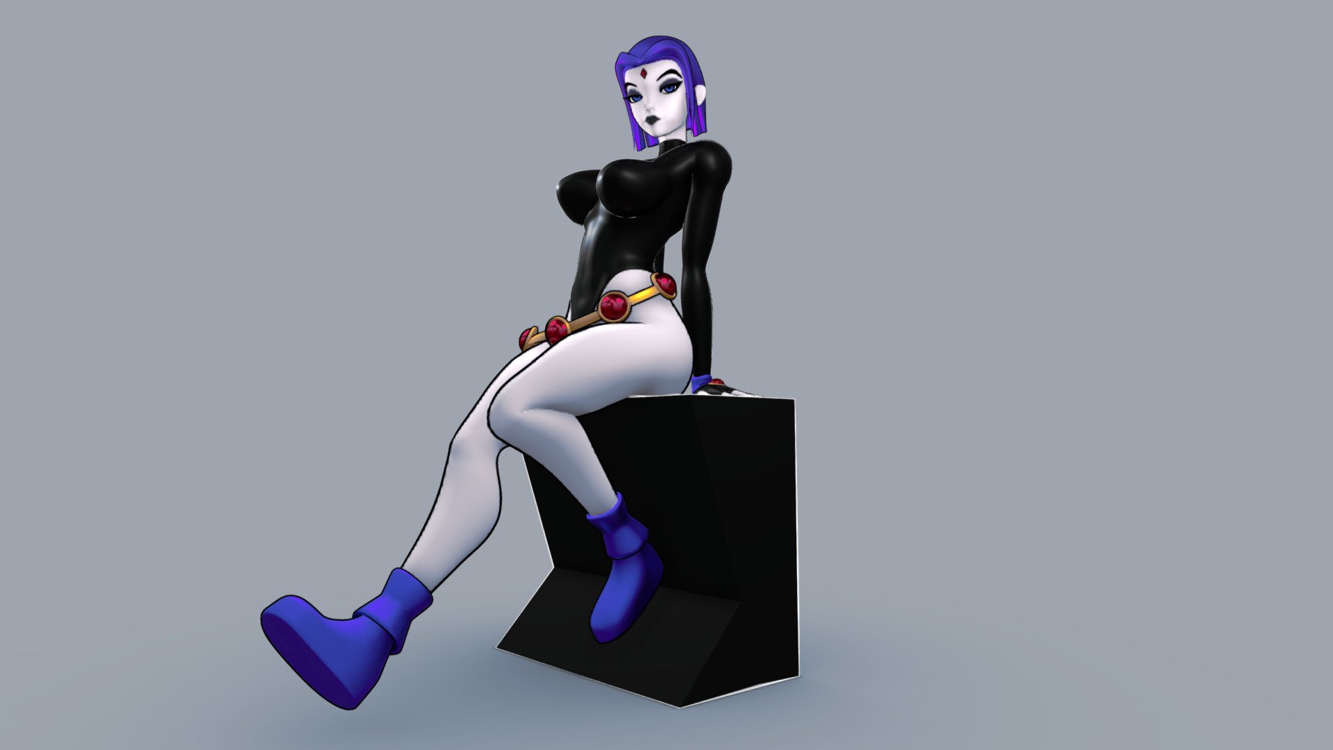 A fanart sculpt of a character of Raven from Teen Titans created using blender. I've been trying a new way of exporting my models and rendering them in a celshaded like way. Hope you like the results as much as I do. Check out my patreon at https://www.patreon.com/tarsis and STL files for 3D Printing on my gumroad.