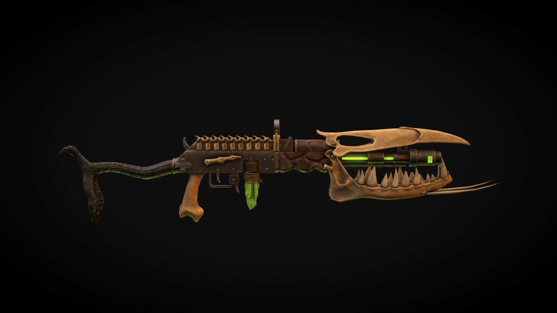 This was something I made for a class assignment to model a gun. It wasn't a topic I was originally interested in, but I decided to have fun with it and make something unique rather than pratical.