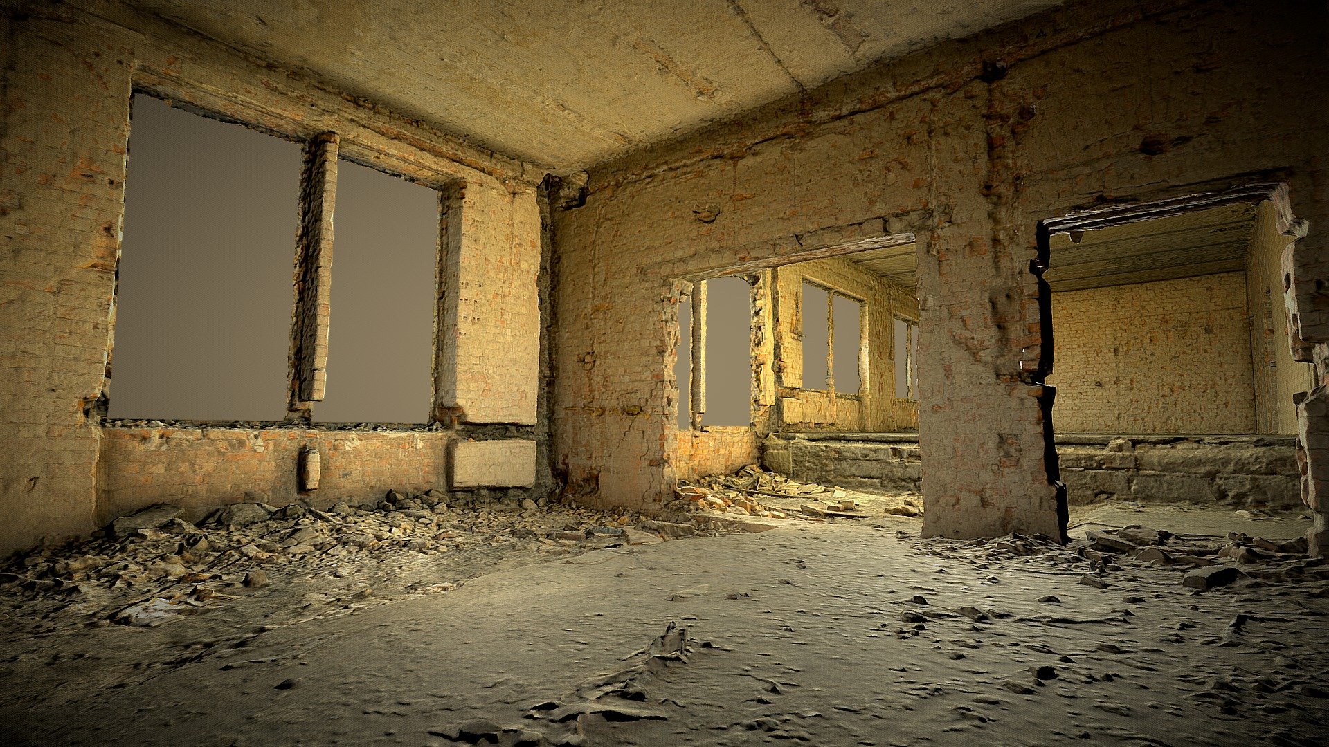 Room with two levels under renovation

Model 3D created in RC from 768 images (sony a6000)

Download version:

FBX Triangles: 200 K Textures: 6x8192x8192u1v1 jpg + normal

FBX Triangles: 1 mln Textures: 6x8192x8192u1v1 jpg + normal

FBX Triangles: 10 mln Textures: 8x8192x8192u1v1 jpg + normal

All normal maps generated from 3D model with 40 mln triangles.

If you need re-exporting or are interested in source images, please email me.

If you like my work leave a like or comment and follow me for more! Thanks :)

















