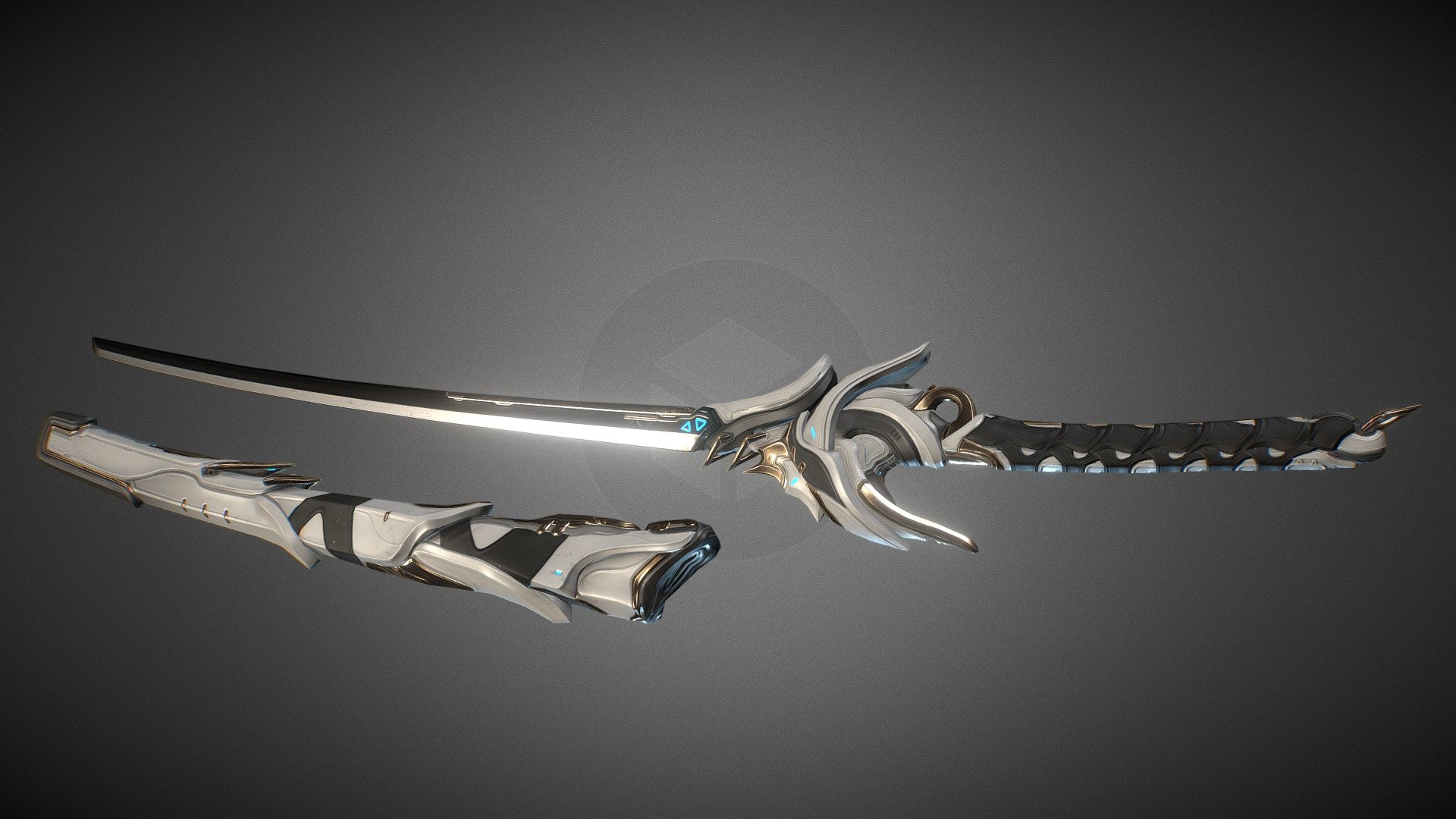 Alternate model for the Katana Weapon in the game Warframe - Digital Extremes. 

Created in collaboration with my colleague Hitsu San.

https://www.artstation.com/artwork/gJPzDG